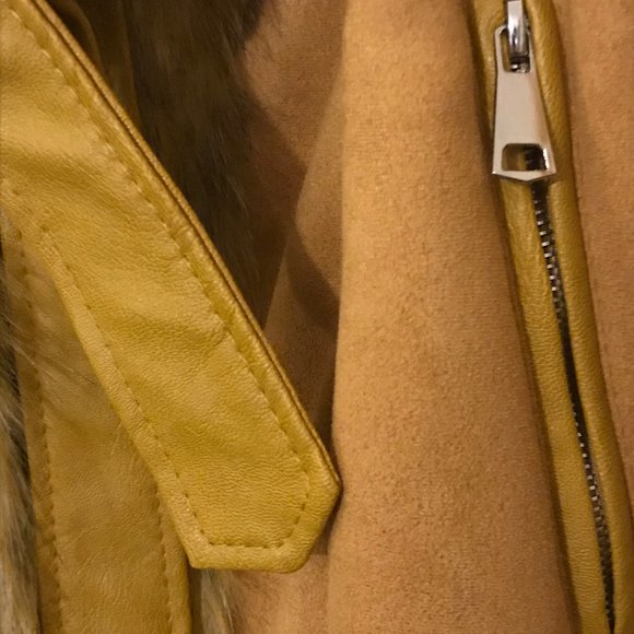 AKIRA NWT COCO Fur and Suede Winter Coat Size S - Picture 6 of 9